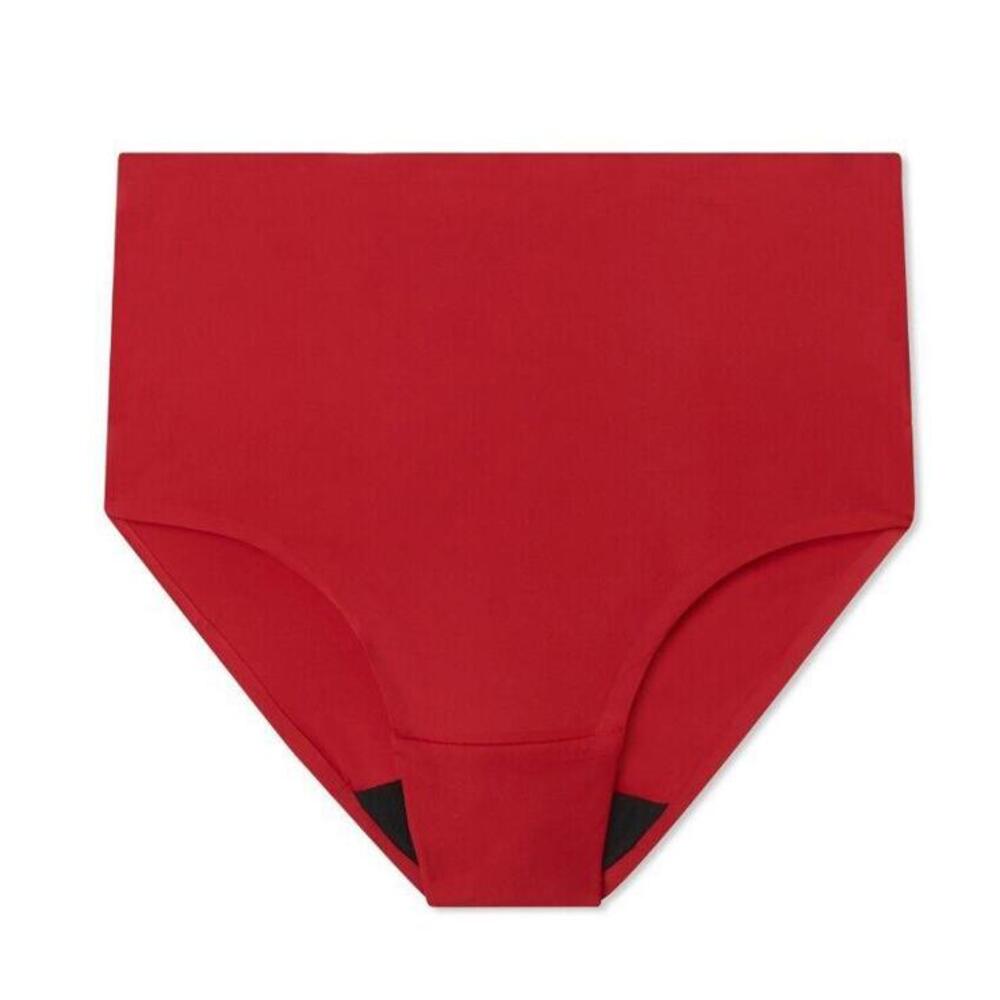 6 PAIR RUBY LOVE HIGH WAIST LEAK PROOF PERIOD PROTECTION PANTIES RED WOMEN LARGE